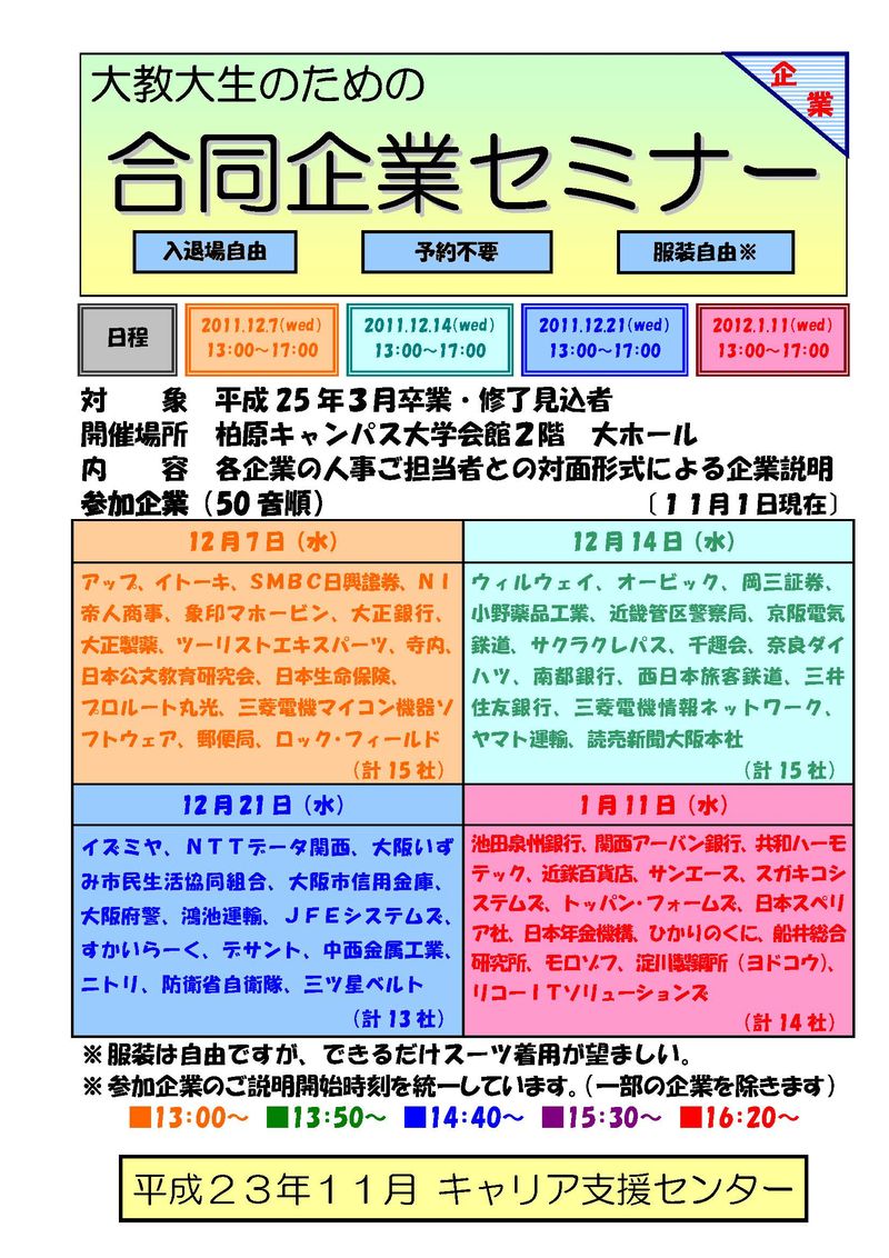 合同企業ｾﾐﾅｰﾎﾟｽﾀｰ